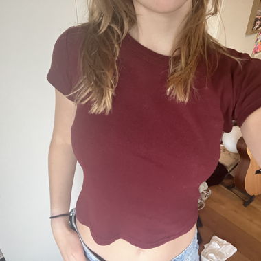 Bordeaux Cropped T-Shirt