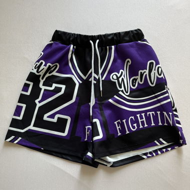 Pantaloncini da basket viola e neri