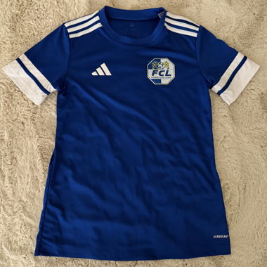 FCL blue Adidas football jersey