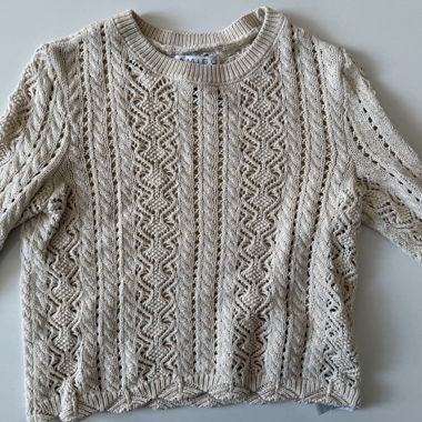 Maglione in maglia beige