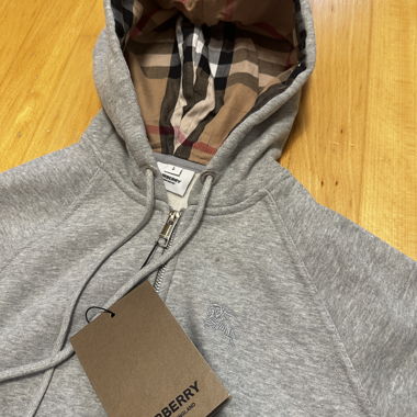 Burberry graue Kapuzenjacke