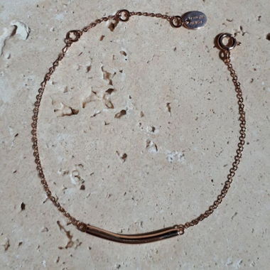 Nouveau bracelet en argent bicolore argent et plaqué or rose