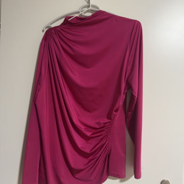 Top drappeggiato rosa