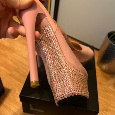 Décolleté rosa glitter