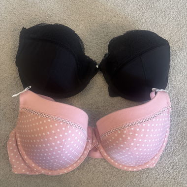 BH Set schwarz/rosa gepunktet