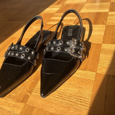 RAID Black Slingback/Ballerina Shoes