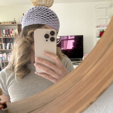 Häkel-Bandana Flieder - handgemacht