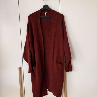 Cardigan in maglia bordeaux