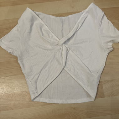 white crop top