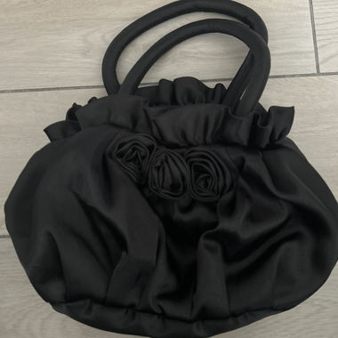 Elegant soft black vintage bag