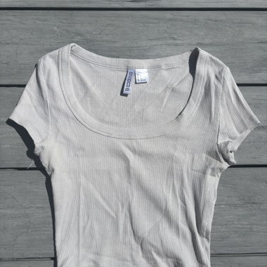 Ribbed Short-Sleeve Top