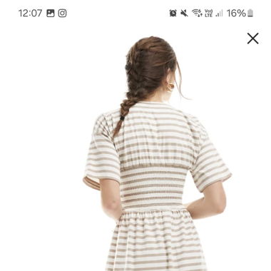T-shirt midi dress with shirred bust 