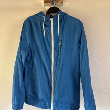Giacca leggera blu con cappuccio H&M