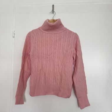 NEW pink wool turtleneck sweater