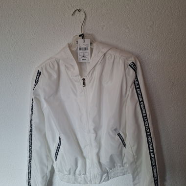 White Zip-Up Hoodie Jacket
