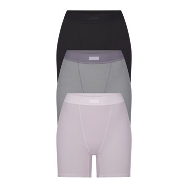 Boxer côtelé Skims en coton en violet clair