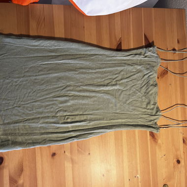 Robe courte gris-vert