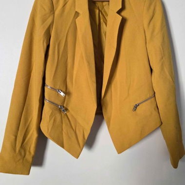 Blazer giallo con zip