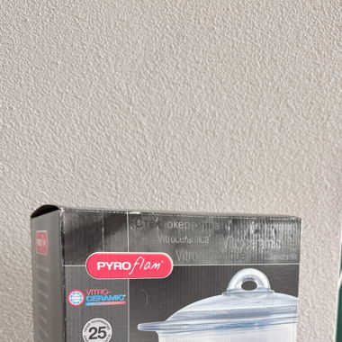 Casserole Pyroflam avec Cuiseur Vapeur en Céramique Vitreuse
