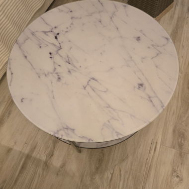 Round Marble Effect Coffee Table