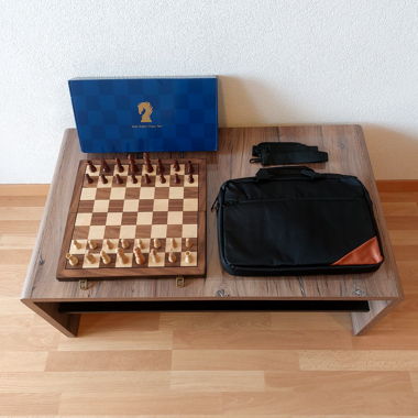 Solid Walnut Wood Chess Set (NEW)
