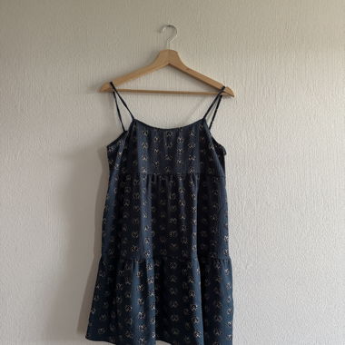 Vestito Estivo Blu-Verde con Schiena Scoperta