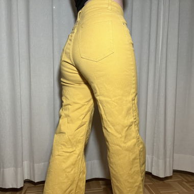 Senfgelbe Jeans von H&M, 36
