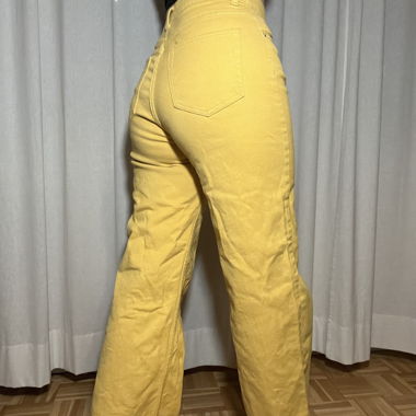 Senfgelbe Jeans von H&M, 36