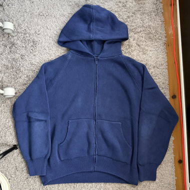 Blue Knit Zip Up Colors Clothing Company