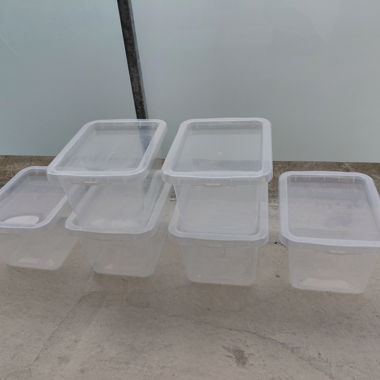 Transparente Kunststoffboxen  set