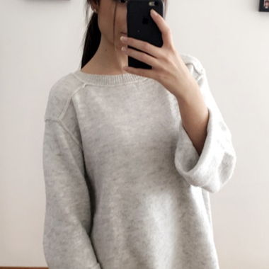 Pull gris et large Zara, taille S