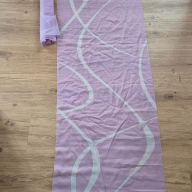 Gardinen-2er-Set lila mit Muster 
