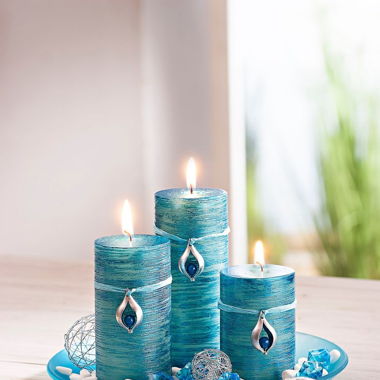 Weltbild Kerzenset "Candela" 3 Kerzen & Deko