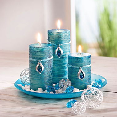 Weltbild Kerzenset "Candela" 3 Kerzen & Deko