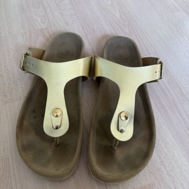 Cute Gold Flip-Flops