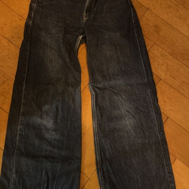 Wide-cut women's jeans dark blue