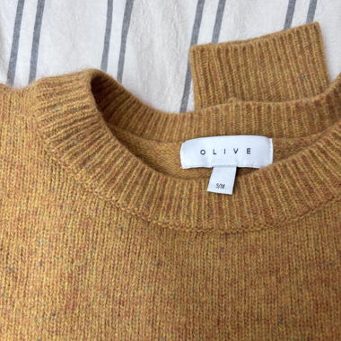 mustard wool pullover 