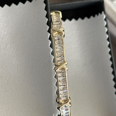 Bracciale in acciaio inox dorato 19cm