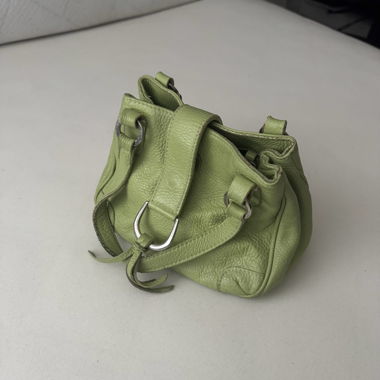 lime-green leather bag 