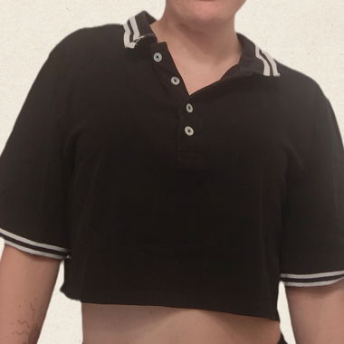 Croped Top mit Kragen