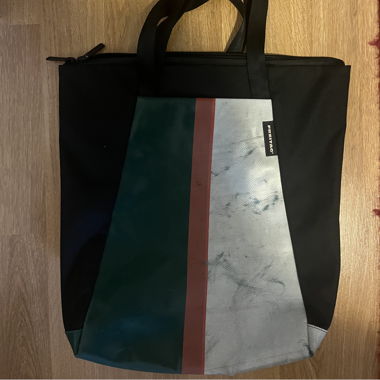 Freitag tote bag green and white