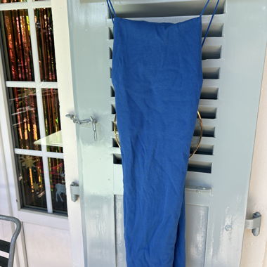 Abito in velluto a coste blu