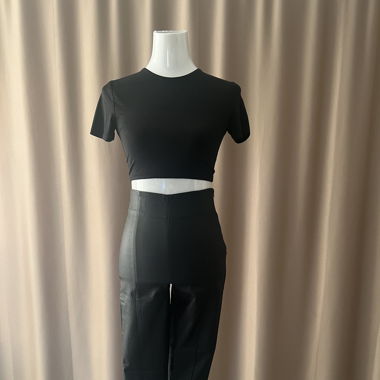 Black leather pants