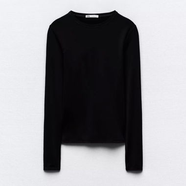 Haut noir uni Zara