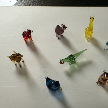Mini Glas-Tierchen