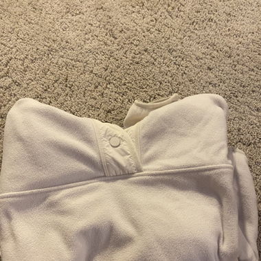 fleece pullover weiss
