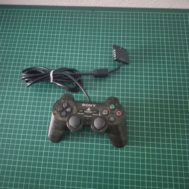 Manette Sony PS2 transparente noire