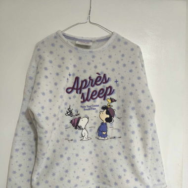 Women’secret x Peanuts White Fluffy Sleeping Shirt