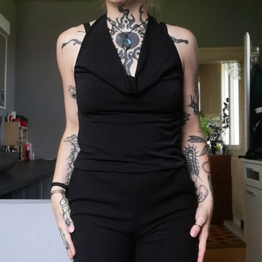 black halter top
