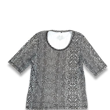 T-shirt a coste con pois